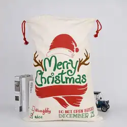 Креативный 2019 Новый Рождественский Подарочный мешок Санта мешок на завязках детский мешок для конфет Рождество подарки сумки, сумки для