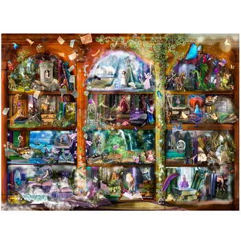 

Book world diamond painting full square round diamond animals rhinestone mosaic daimond embroidery fairytale landscape,N170