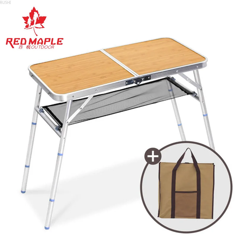

Outdoor camping folding table aluminum alloy portable picnic barbecue table adjustable height delivery bag