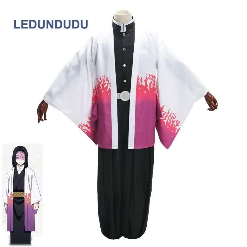 

Demon Slayer Kimetsu no Yaiba Cosplay Costumes Ubuyashiki Kagaya Men Uniforms Party Suit for Halloween and Cos Capes