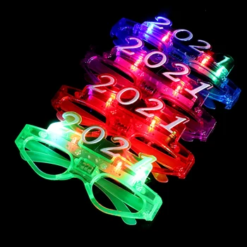 

Flashing Led Glasses Luminous Light Up Gift Glowing Headband Blinking Eye Wear Wedding Birthday Party 2021 New Year Gift