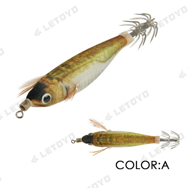 LETOYO 70mm 10g Floating Squid Jigs Fishing Lure Artificial Shrimps Squid Hook For Sea Fishing Cuttlefish Octopus Calamari Baits a 75mm 9g
