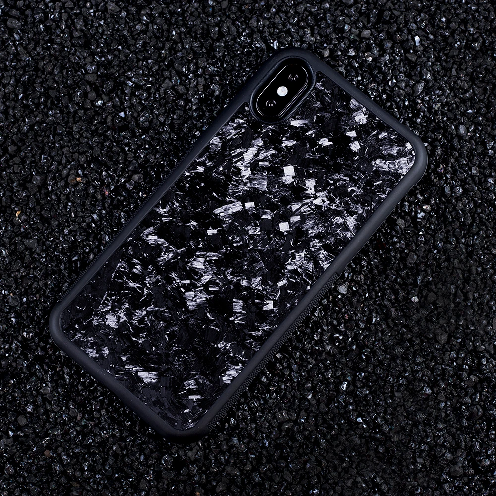 Чехол для iPhone X XS XR MAX 100% деловой настоящий кованый чехол из углеродного волокна