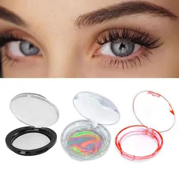 

Crystal Round Magnetic Lashes Boxes Clear Eyelashes Packaging Box Case Acrylic Eyelash Storage Container Drop-shipping In Bulk
