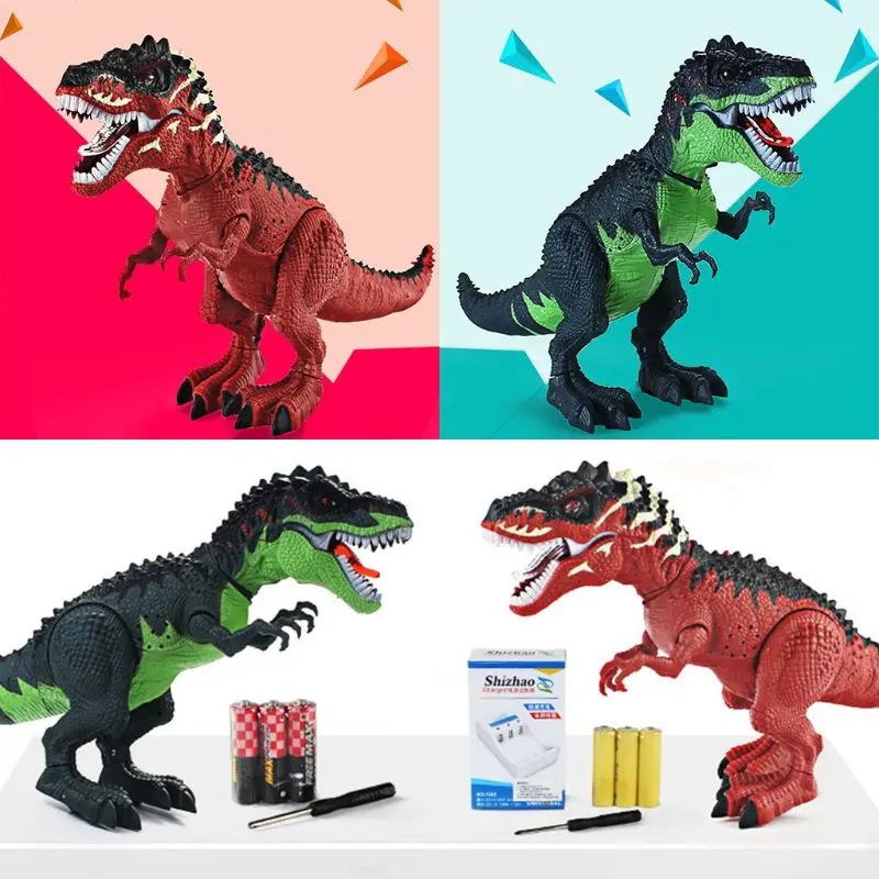 T-Rex динозавр модель моделирование ходьба светильник проекции Электрический мальчиков Игрушка E65D