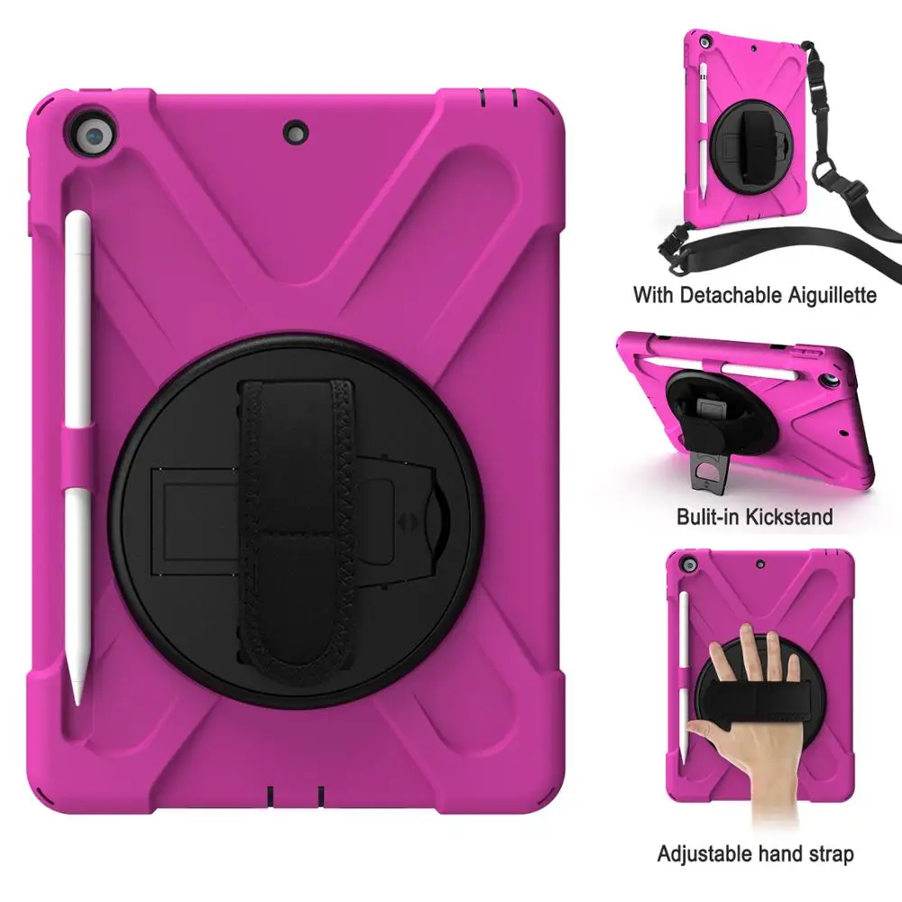 Conelz for iPad 10.2 2019 7th Generation A2198 A2200 A2232 with Pencil Holder Shockproof Cover Hand Strap & Neck Strap Conelz for iPad 10.2 2019 7th Generation A2198 A2200 A2232 with Pencil Holder Shockproof Cover Hand Strap & Neck Strap