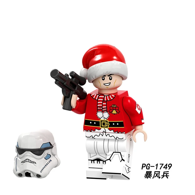 Фиолетовый Рождественские Подарки Звездные войны фигурки Набор Luke Leia Дарт Вейдер йода луч строительные блоки детские игрушки Санта-Клаус Новогодний подарок - Цвет: Фиолетовый