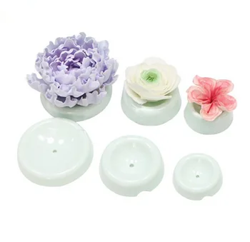 

6 pcs/set Cake Flower Drying Mold Plastic Round Shape Cake Fondant Flower Drying Stands Set Button Flower Forming