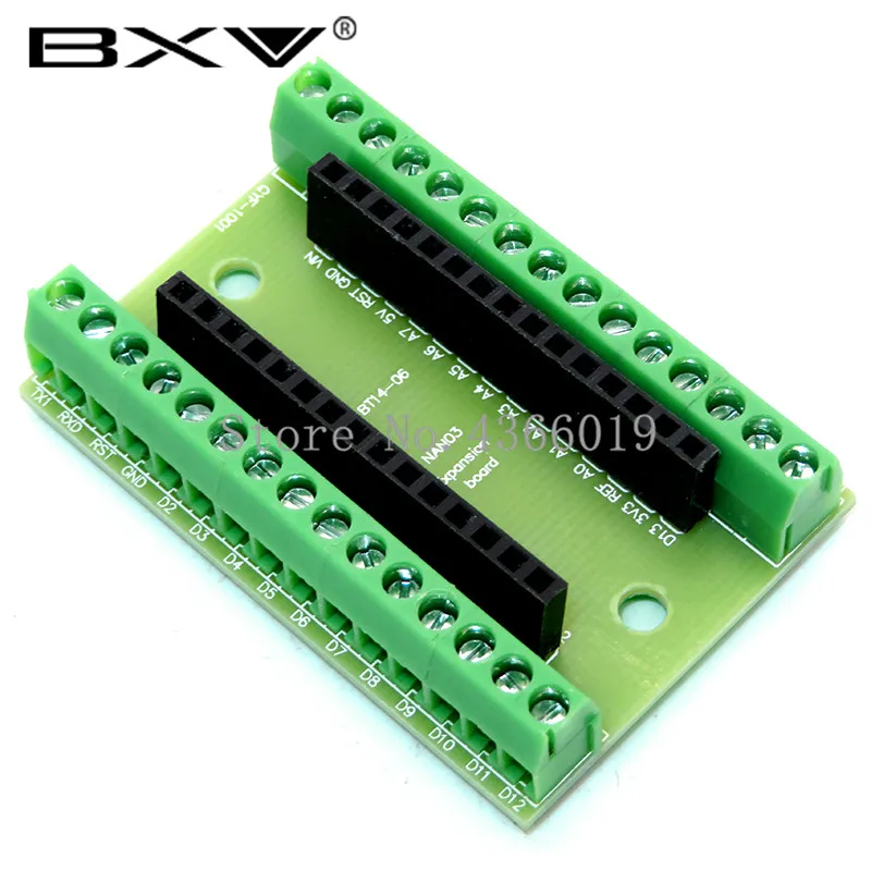 Buy AYT NANO V3.0 3.0 Controller Terminal Adapter Expansion Board NANO IO Shield Simple Extension Plate For Arduino AVR ATMEGA328P Green 