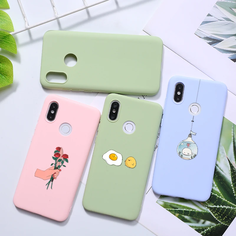 

FOR Xiaomi Mi 8 Lite Case Silicone Lovely Cartoon Case Redmi Note 5 6 7 5A 6A 7A Mi 9 Lite A2 Back Cover Phone Redmi 5 Plus Case