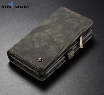

Retro Handmade Leather Case For iPhone Xs Max XR Wallet Case Magnetic Back Cover Card Slots For iPhone X 6 7 8 Plus Gift Choice
