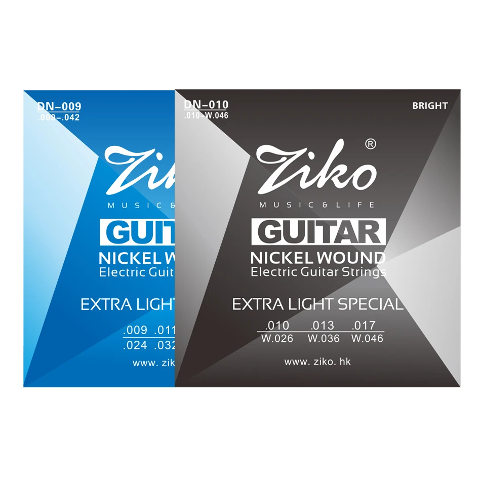 ZIKO-DN-Series-Electric-Guitar-Strings-Extra-Light-009-042-And-010-046-Inch-Nickel-Wound