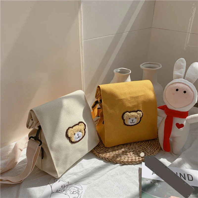 Mini Bear Canvas Bag - 11 - Kawaii Mix