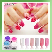 LaMaxPa прозрачный белый розовый акриловый порошок 10 г/банка прозрачный розовый белый строительный полимерный удлинитель резной цветной акриловый порошок для дизайна ногтей