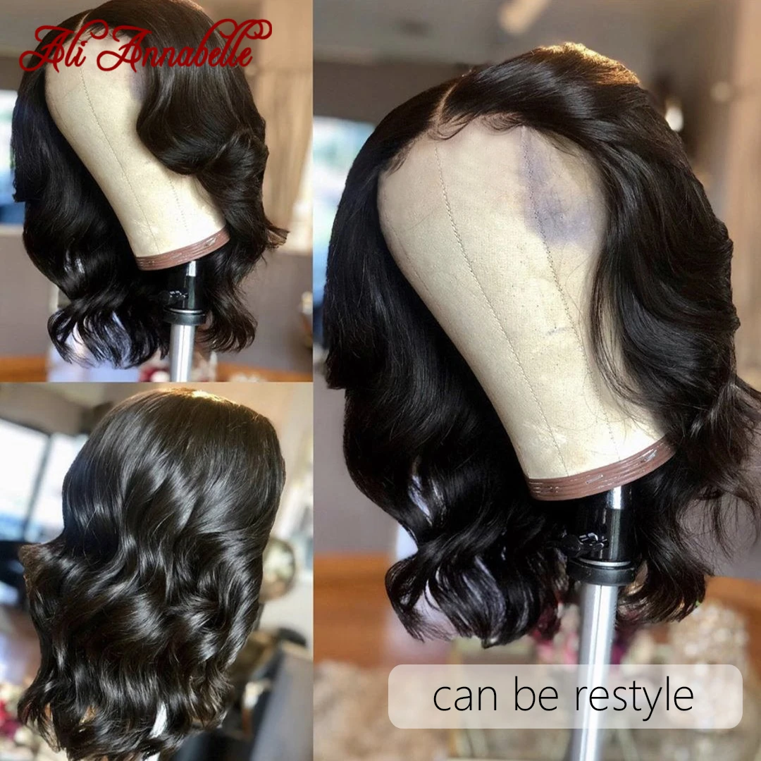 Wig Baby-Hair Short Bob Lace-Part Hairline Body-Wave Lacefronthumanhairwigs Preplucked