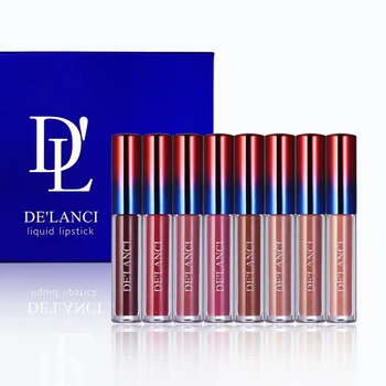 

New Waterproof Matte Liquid Lipstick Set Nude 8 Piece Makeup Long Lasting Cream lip gloss Collection Set