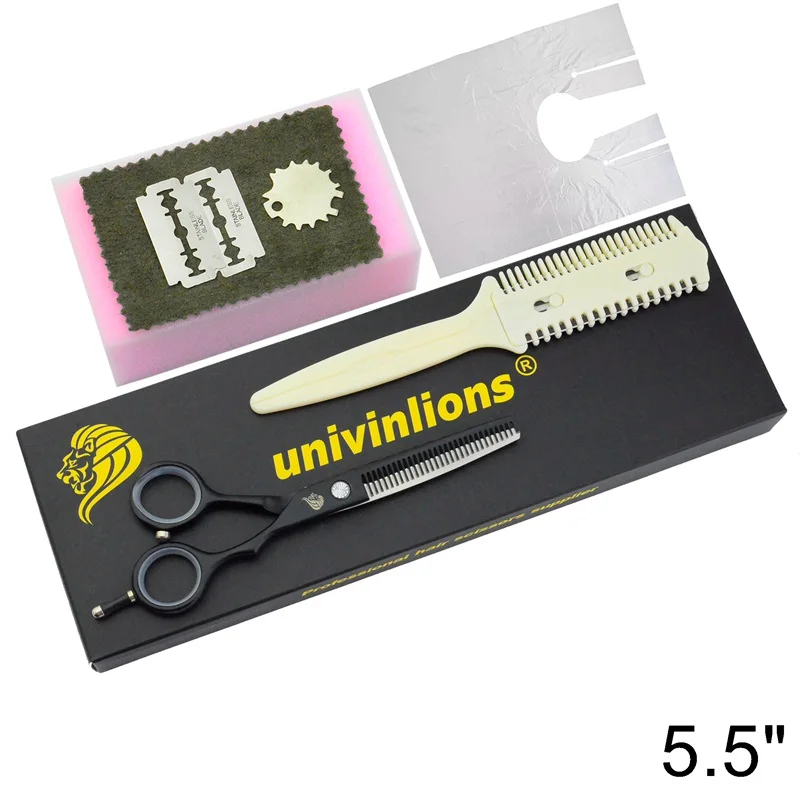 5503A-Thinning Univinlions 5," горячие ножницы для стрижки волос Набор Лучшие Парикмахерские ножницы японские ножницы для стрижки tijeras ciseaux - Цвет: 5503A-Thinning