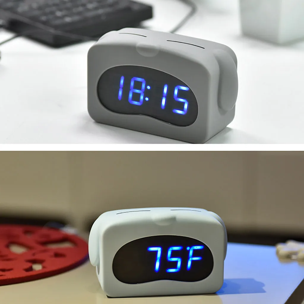 Милые Мультяшные Часы-будильник в силиконовом корпусе Часы Usb модные креативные домашние офисные цифровые Часы в спальню светодиодные Часы Часы Новые