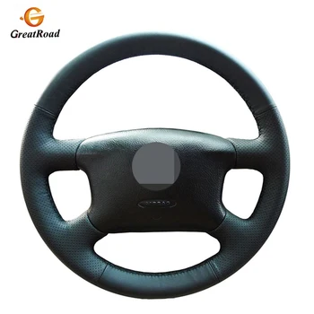 

Hand-stitched Black PU Artificial Leather Car Steering Wheel Cover Wrap for Volkswagen VW Passat B5 1996-2005 Golf 4 1998-2004