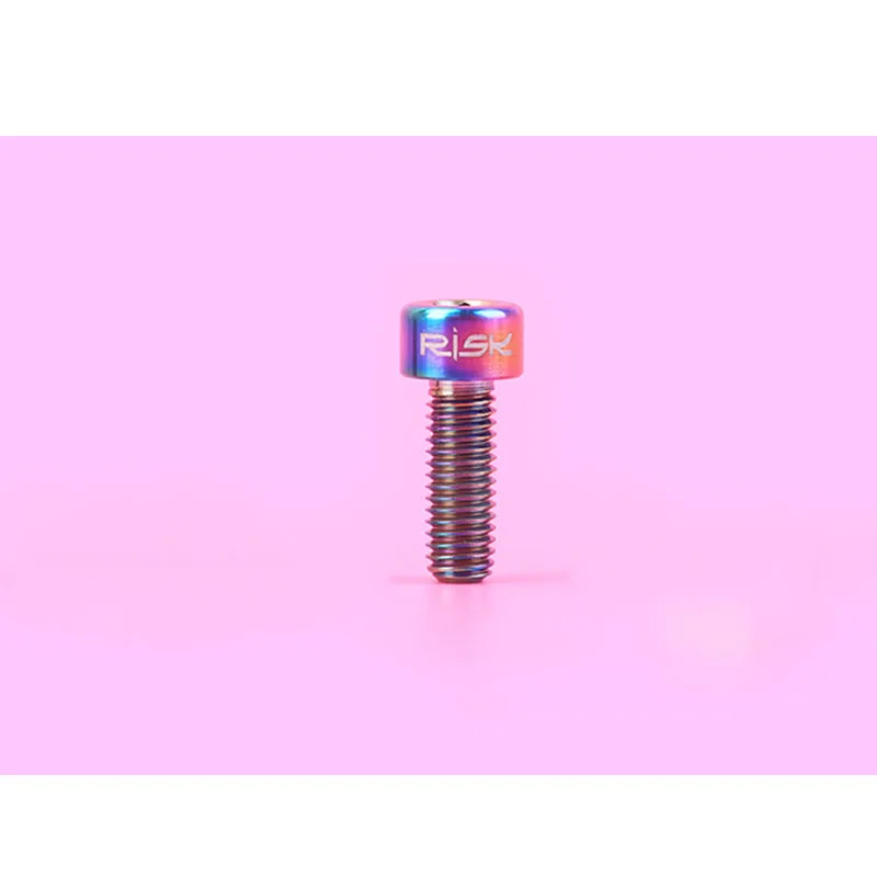 Rainbow Риск 2 шт. M5* 14 мм титановый сплав тормозной триггер болт для MTB фиксирующие болты для рычага переключения передач фиксированный винт для велосипедного велосипеда переключатель рычага M5x14 - Цвет: Rainbow