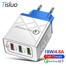 24 Вт Быстрая зарядка 3,0 USB зарядное устройство быстрое зарядное устройство QC3.0 для iPhone X 7 Xiaomi Huwei p10 samsung A50 планшет настенное зарядное устройство разъем-адаптер