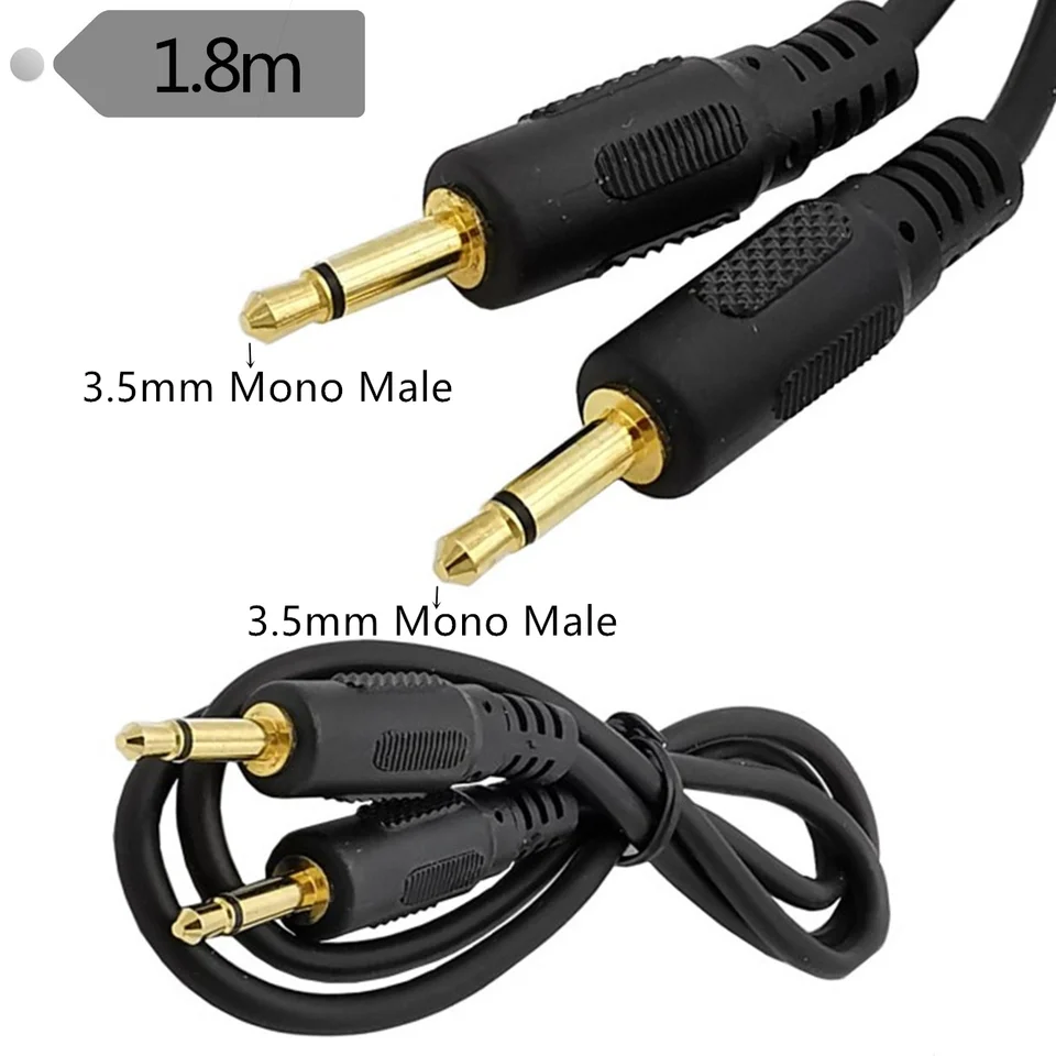 VITALCO 2 Cavi Jack 6,3mm Stereo a 2x Jack 6,3mm Mono - Doppio Jack TS Maschio Audio - Cavi per Strumenti Musicali, Mixer e Amplificatori