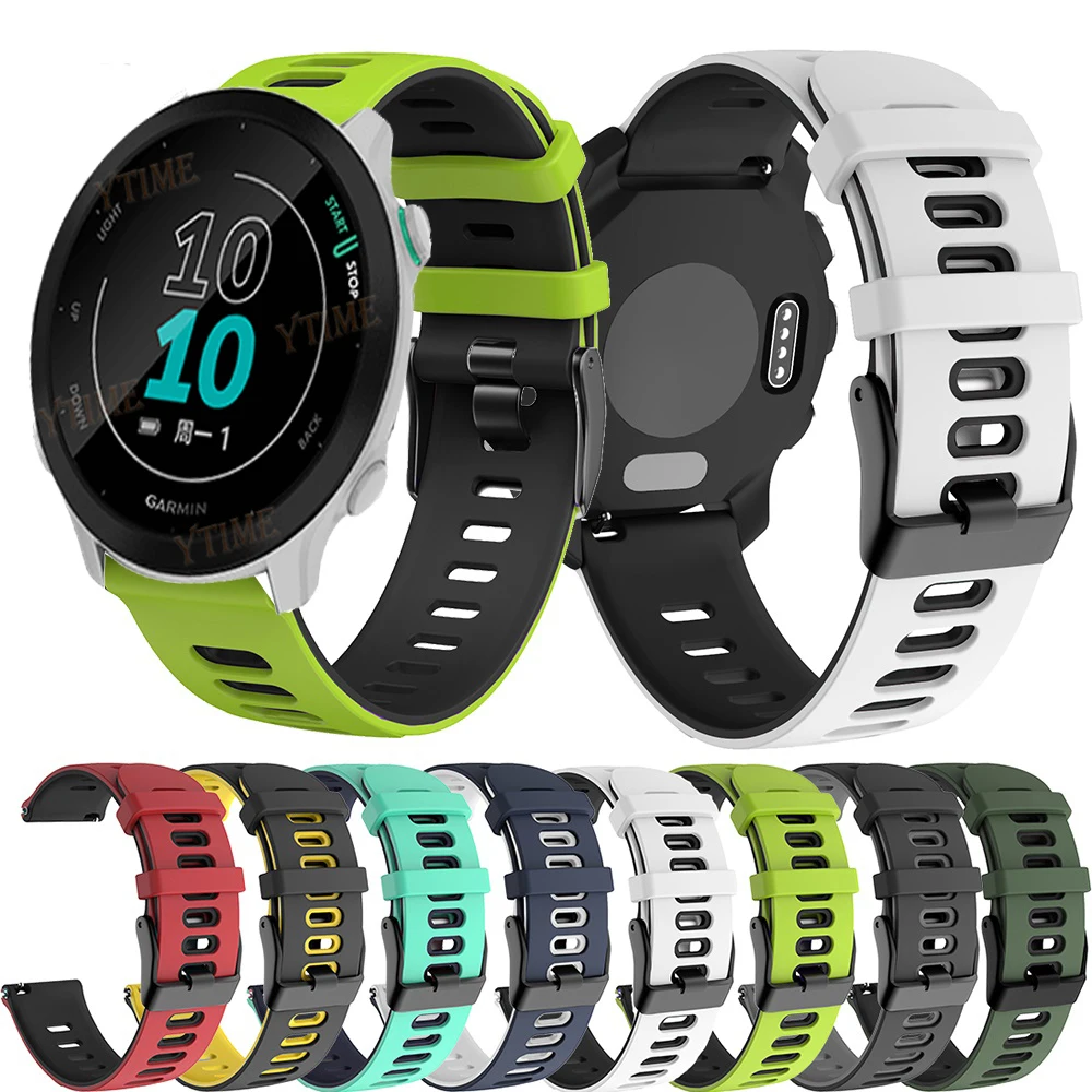 20mm 22mm Wristband Strap For Garmin Venu 2 Sq Silicone Double Color ...