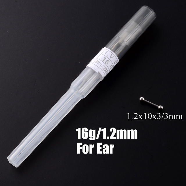 Steel Sterilised Piercing Needles IV Catheter Needles With Piercing Body Jewelry Kit Tattoo Tool Piercing Supplies Kit