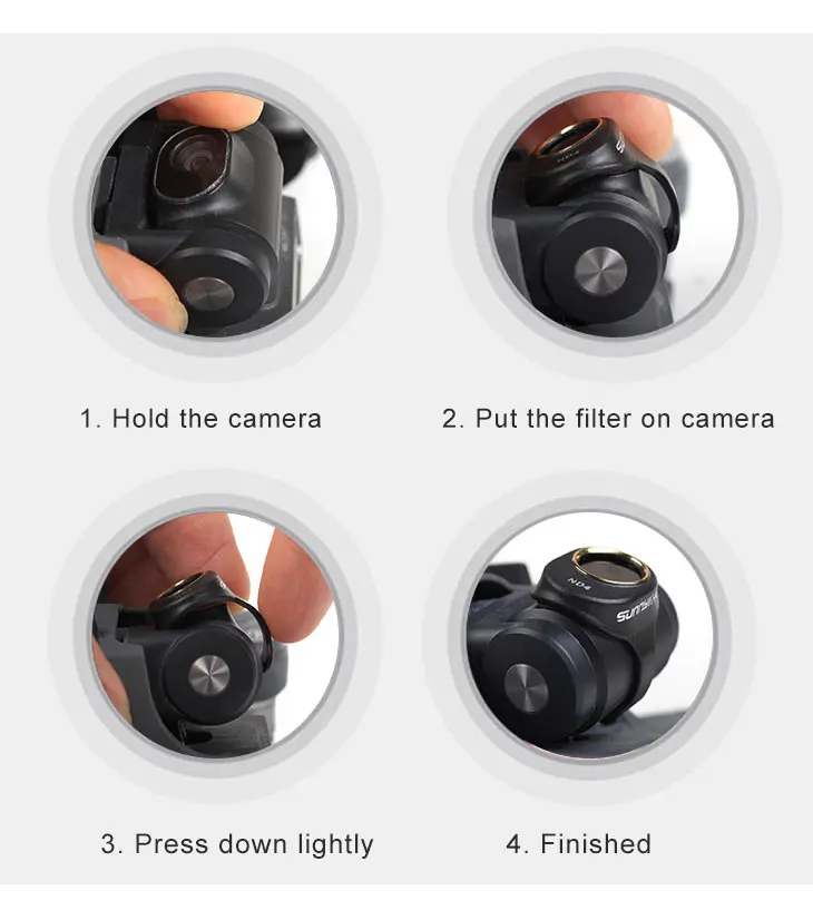 ND4 ND8 ND16 UV CPL фильтр для объектива DJI SPARK Камера Дрон набор УФ-фильтров с нейтральной плотностью Gimbal Камера из алюминиево-магниевого сплава фильтр запасные Запчасти аксессуар