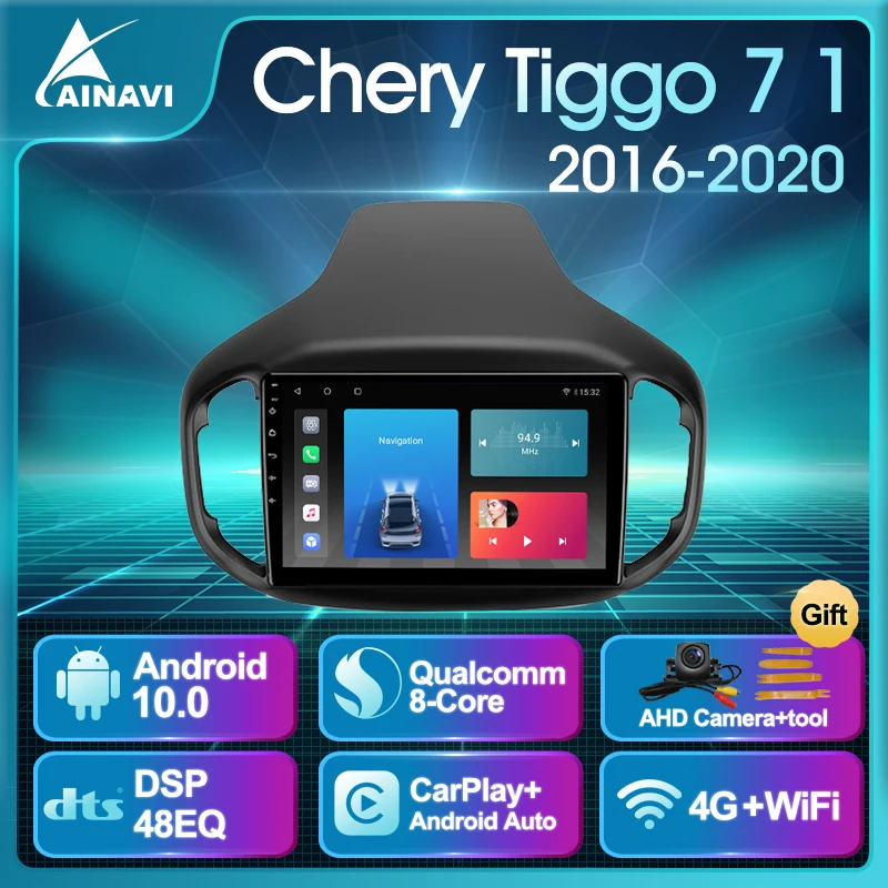 Автомобильный радиоприемник Android 10 0 QLED экран для Chery Tiggo 7 1 2016-2020 автомобильный