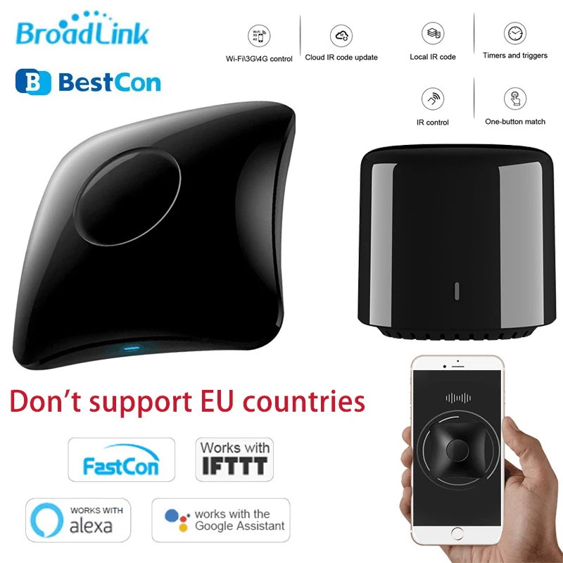 

Broadlink RM4C Mini+RM4C Pro Smart Remote Controller 4G WiFi IR RF Work With Alexa Google Home Mini Smart Home Automation