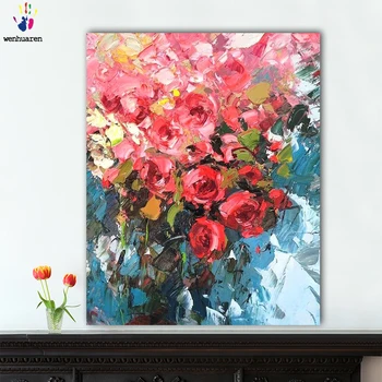

DIY colorings pictures by numbers with colors Different colors of flowers painting drawing painting by numbers framed Home