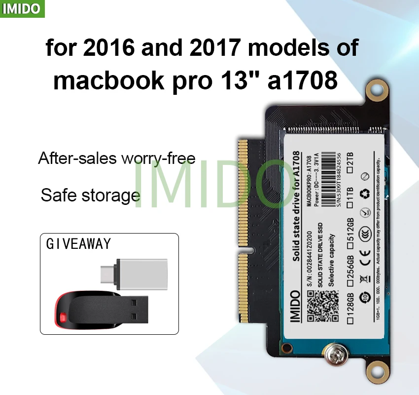 Новый A1708 ноутбук SSD 128 ГБ 256 512 для Macbook Pro Retina 13 3 &quot2016 2017 год 1708 твердотельный диск