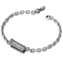 925 пробы Серебряный Модный счастливый богатый мужской женский гроб Ретро S925 браслет(FGL