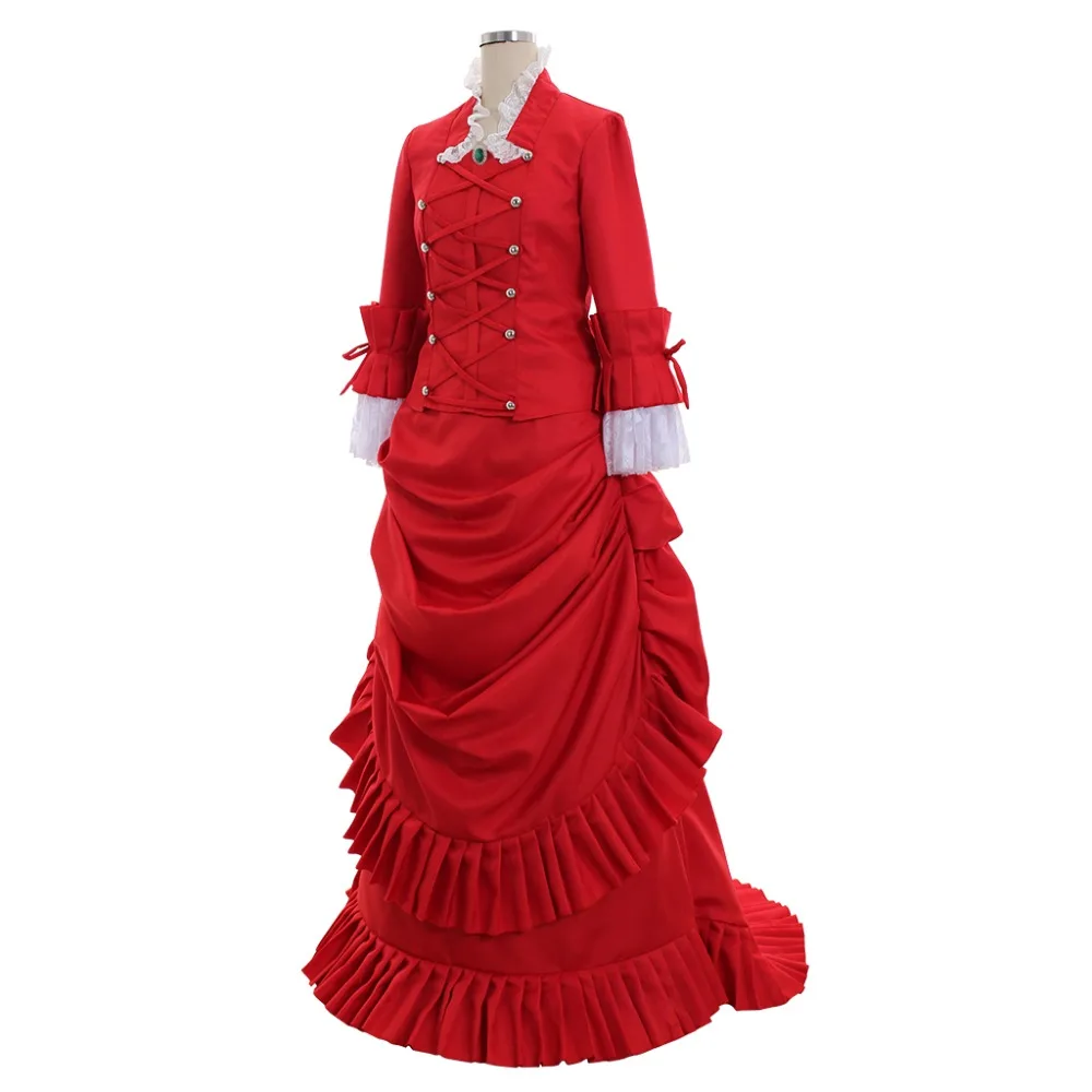 Викторианское красное женское платье с бантом средневековый викторианский костюм эпохи Возрождения платье на заказ