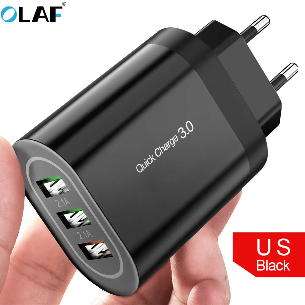 OLAF 3U Быстрая зарядка 3 0 USB зарядное устройство QC3.0 мульти для Samsung S10 Xiaomi Mi9 дорожное