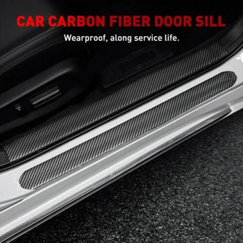 

Scuff Cover Edge Guard Strip Anti Scratch Sticker Rubber 2M Carbon Fiber