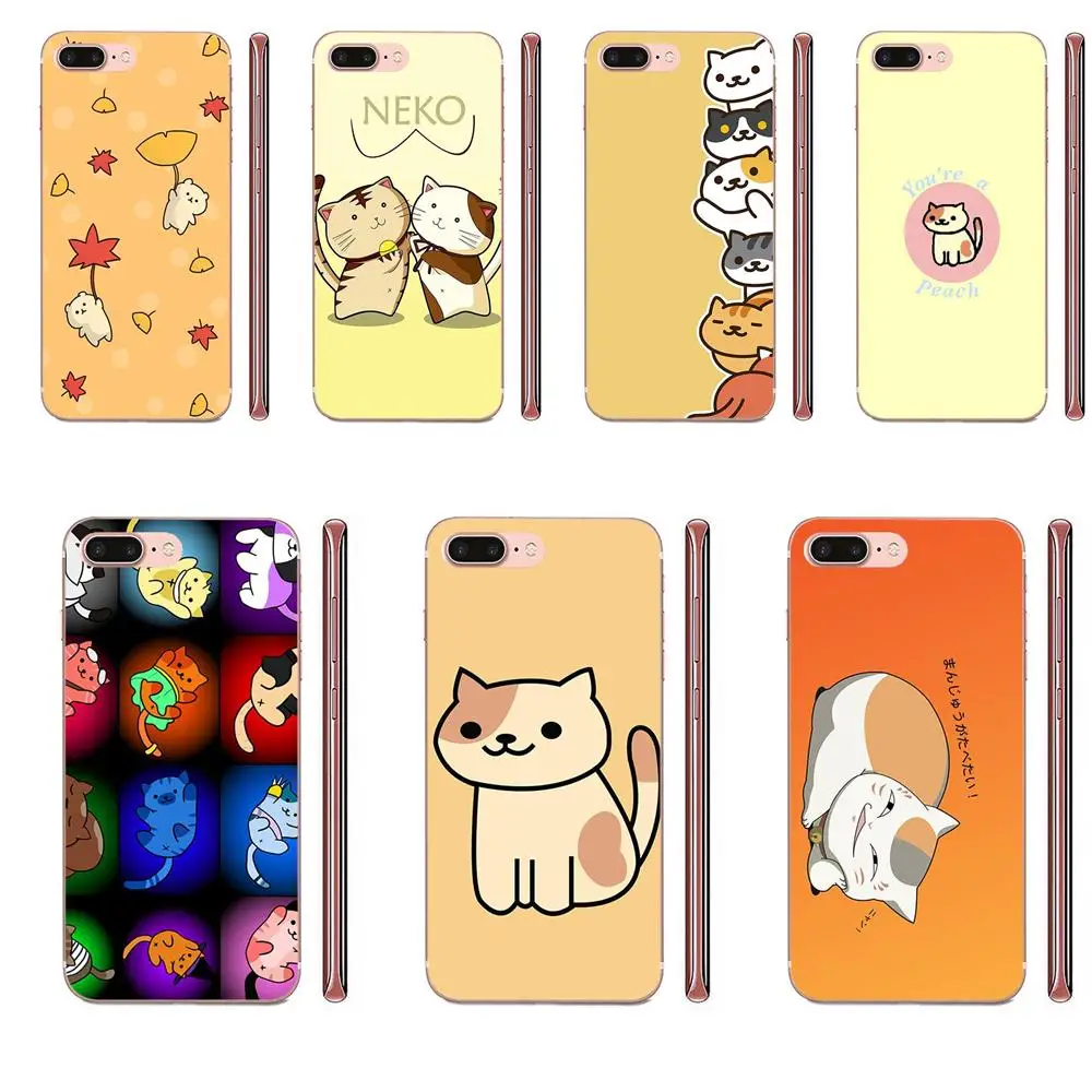 Cute Neko Atsume Cat TPU Skin Case For Apple iPhone 11 Pro X XS Max XR 4 4S 5 5C 5S SE SE2 6 6S 7 8 Plus | Мобильные телефоны и