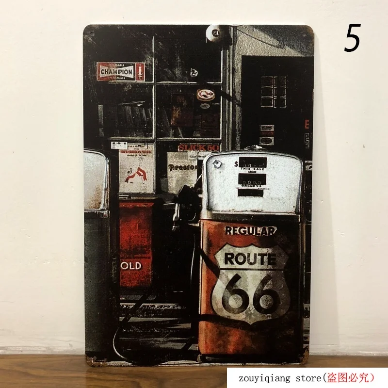 Route 66 настенный стикер под железо табличка Ретро металлическая жестяная вывеска отель Бар Кафе домашний паб домашний декор(посетите наш магазин, больше продуктов
