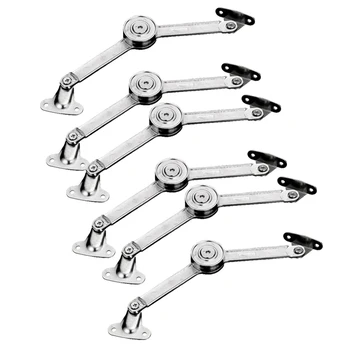

6Pcs Ranly Stop Hinges Kitchen Cabinet Door Support Rod Adjustable Hinge Furniture Wardrobe Stay Hardware Accessories