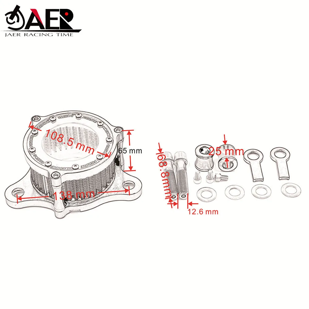 JAER мотоцикл ремесла воздухоочиститель Впускной фильтр для Harley Sportster XL 883 1200 2004- Sporter XL 1991