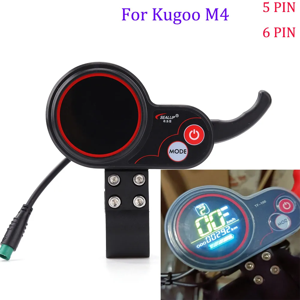 1pc 5Pin / 6Pin 10 inch Electric Scooter Instrument Display Dashboard for Kugoo M4 24V 36V 48V Parts Accessories | Спорт и