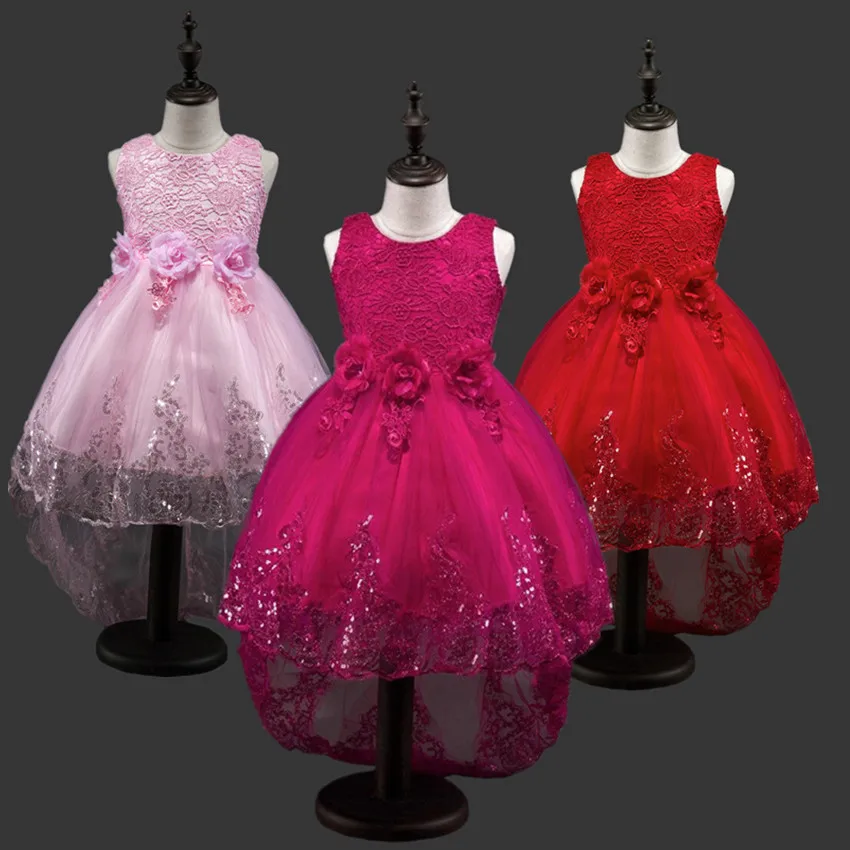 

Xin Hui Europe And America Summer Girls Crochet Sleeveless Dress Flower Boys/Flower Girls Flower Tailing Formal Dress GIRL'S Chi