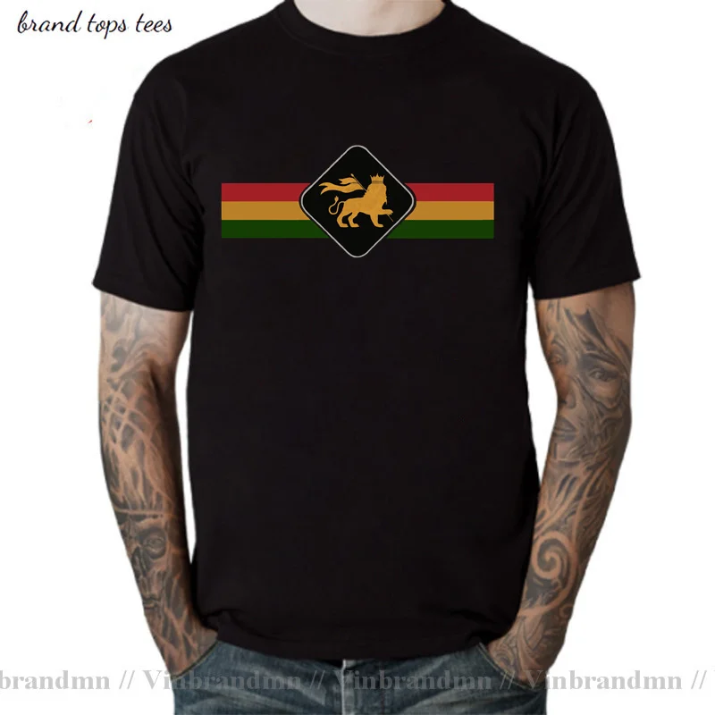 Maglietta Vintage Rasta Lion Session Camiseta Retro Rastafari Lion T-Shirt Homme Giamaica Judah Lion King Tee Shirt Hombre
