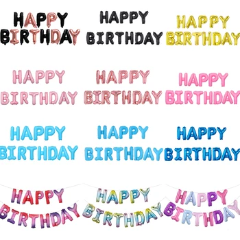 

16 inch Letters HAPPY BIRTHDAY Gold Foil Balloon Happy Birthday Party Decoration Kids Alphabet Air Balloons Baby Shower Supplies