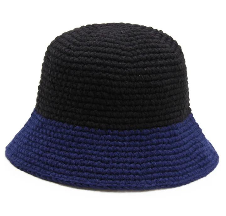 Женская шапка, осенняя и зимняя, хлопковая, рыбацкая шляпа, ручная работа, шапка для бассейна, модная, индивидуальная, вязаная шапка - Цвет: blue