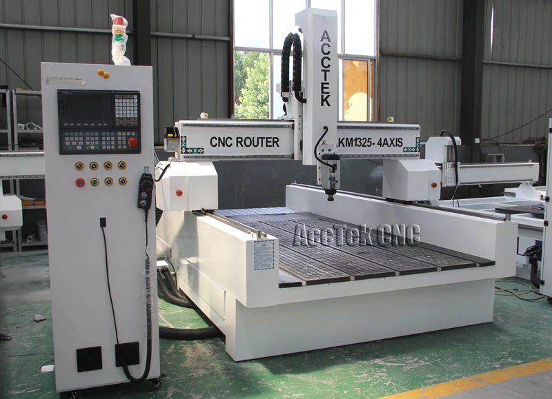 AccTek AKM1325-4axis вращающийся HSD воздушный охлаждающий шпиндель 4 оси ЧПУ маршрутизатор для продажи