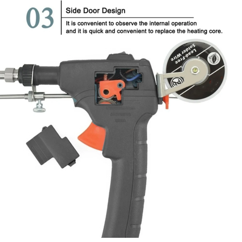 Инструмент для пайки паяльник костюм внутренний тип тепла высокая температура Съемник инструменты ручной 60 Вт черный ручной