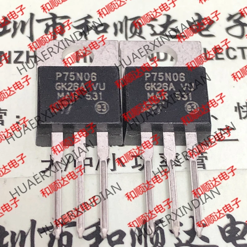 10 шт./лот и P75N06 STP75N06-220 60V 75A