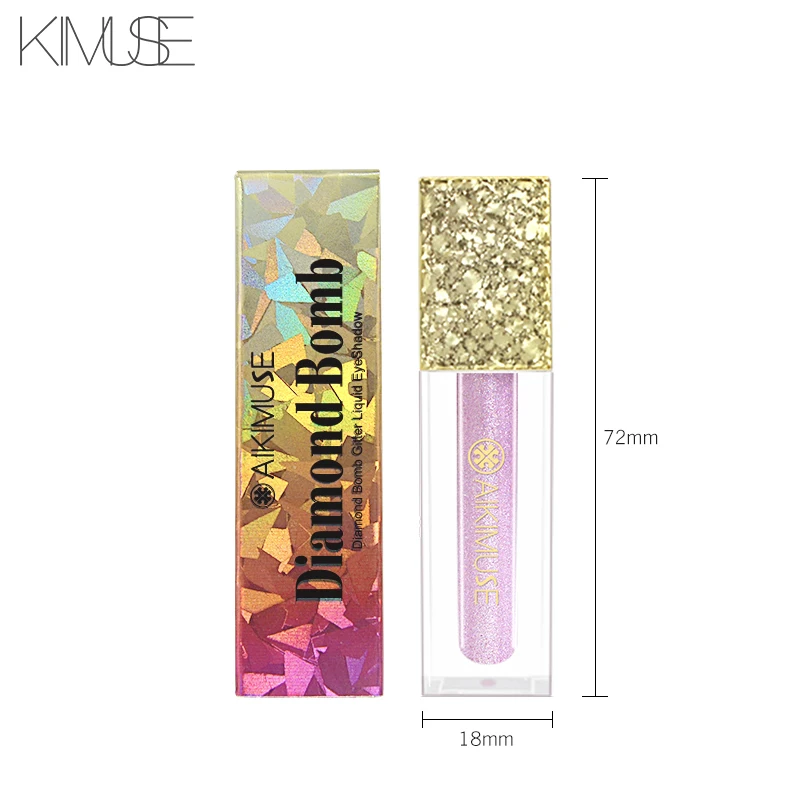 KIMUSE 6 Colors Liquid Eyeshadow Giltter Metallic Diamond Shadows Waterproof shimmer Giltter Highlighter Brighten Makeup 5